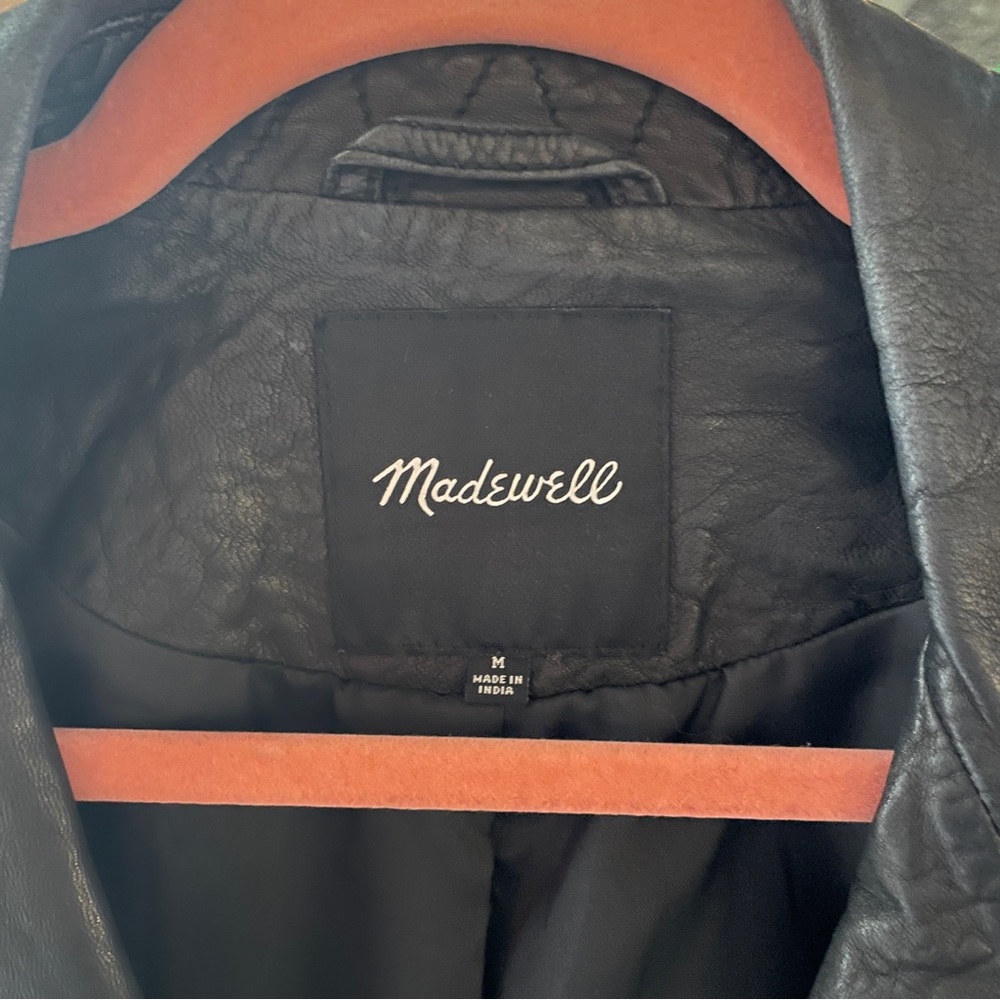 Madewell Washed Leather Motorcycle Jacket - Picture 8 of 9